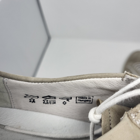 Pro Aktiv Waldlaufer Women Size 9.5 Jasmine Henni Taupe White Suede - Picture 7 of 9